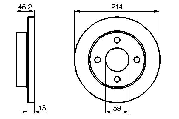 0986478591 Bosch freno de disco delantero