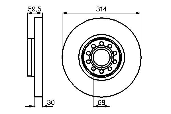 Comprar 0986478617 Bosch Freno de disco delantero