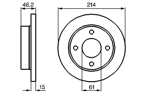 0986478637 Bosch freno de disco delantero