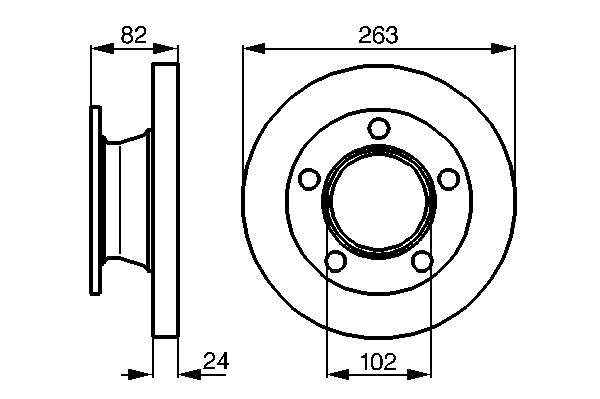 Freno de disco delantero A6314200172 Mercedes