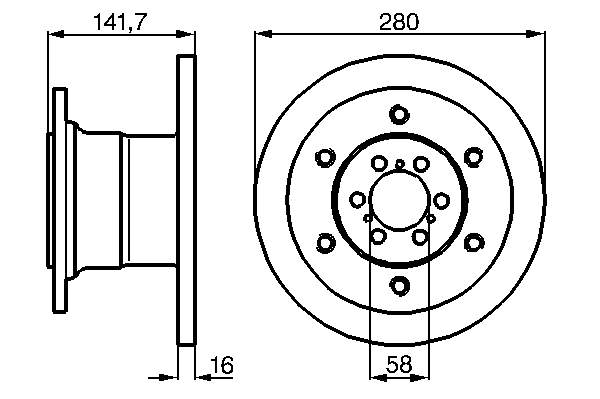 Comprar 0986478649 Bosch Freno de disco delantero