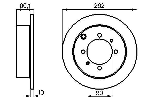 Comprar 0986478655 Bosch Disco de freno trasero