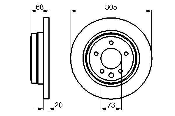 0 986 478 660 Bosch disco de freno trasero