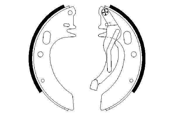 Zapatas de frenos de tambor traseras ADT34119 Blue Print