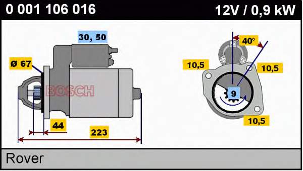 Comprar 0001106016 Bosch Motores de arranque