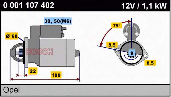 0001107402 Bosch Arranque motores