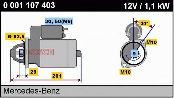 Comprar 0001107403 Bosch Motores de arranque