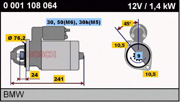 0001108064 Bosch Arranque motores