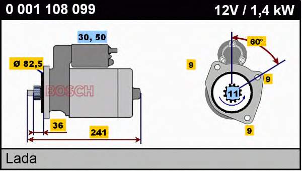 0001108099 Bosch Arranque motores