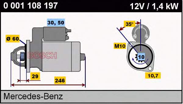 0001108197 Bosch Arranque motores
