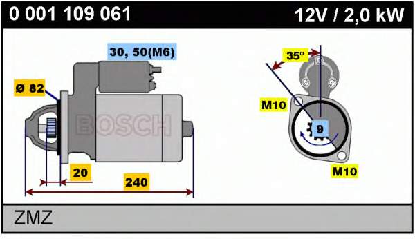 51123708000 GAZ motor de arranque