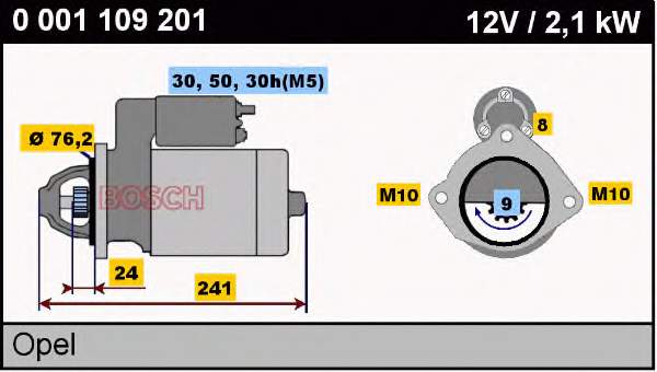 0001109201 Bosch Arranque motores