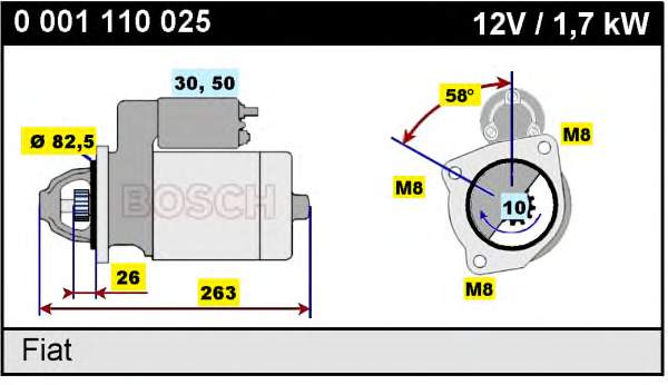 0001110025 Bosch Arranque motores