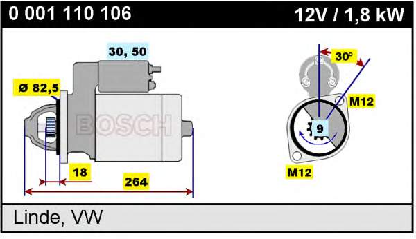 Arranque motores Bosch 0001110106 precio, desde 79,32 USD