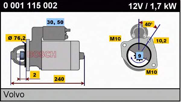 Burro de arranque  Volvo 0001110063 precio, desde 78,41 EUR