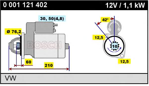 0001121402 Bosch Arranque motores