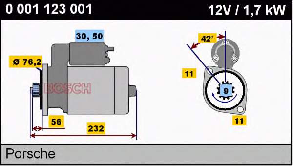 0001123001 Bosch motor de arranque