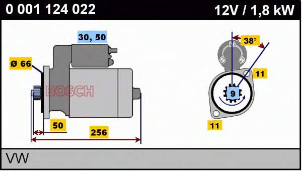 0001124022 Bosch Arranque motores