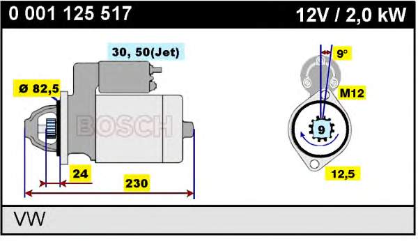 Comprar 0001125517 Bosch Motores de arranque