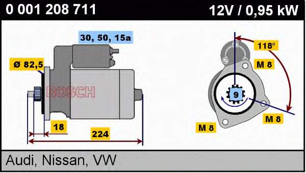 0001208711 Bosch Arranque motores