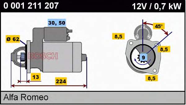 Comprar 0986010330 Bosch Motores de arranque