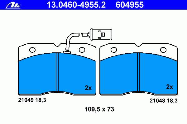 13046049552 ATE pastillas de freno delanteras