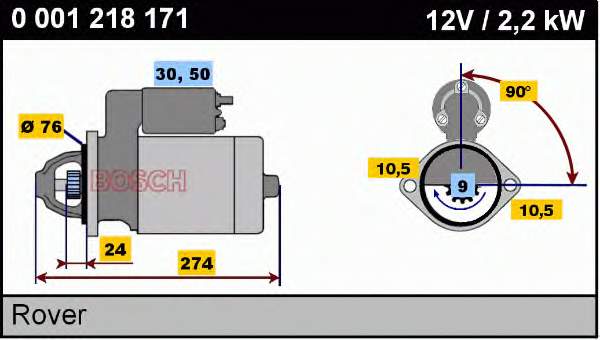 Motor de arranque 63222035 BMW