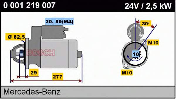 0001219007 Bosch motor de arranque