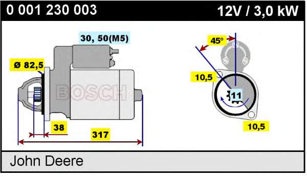 0001230003 Bosch motor de arranque