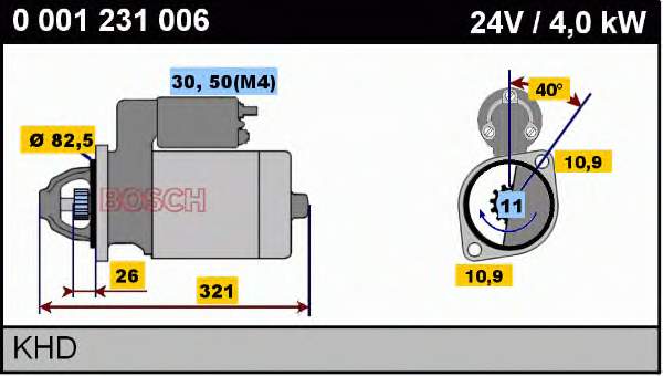 Motor de arranque 1177442 KHD