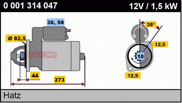 0001314047 Bosch motor de arranque