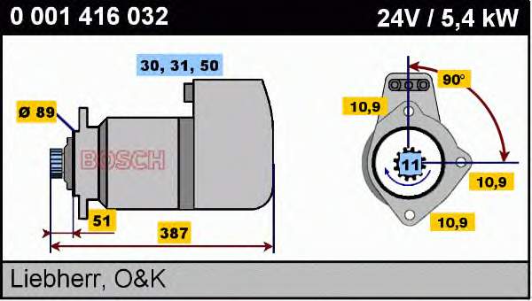 Motor de arranque 114438 Cargo