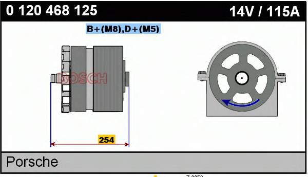 Alternador 0120468125 Bosch