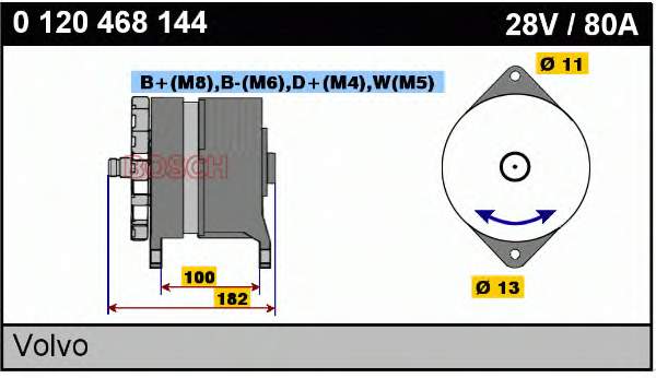 Alternador del motor Bosch 0120468144 precio, desde 185,67 EUR