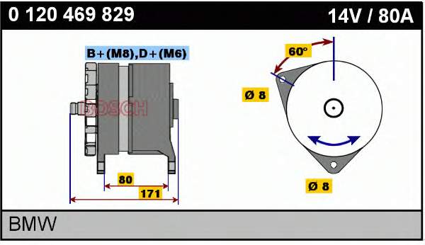 0120469829 Bosch alternador