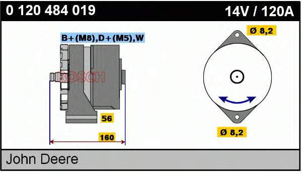 0120484019 Bosch alternador