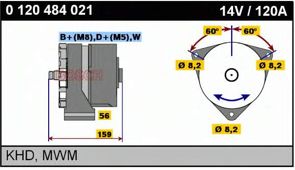 0120484021 Bosch alternador