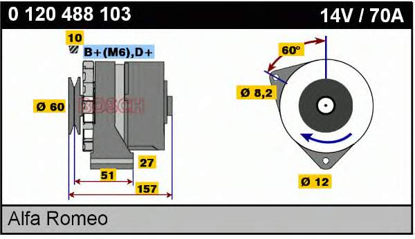 60549569 Fiat/Alfa/Lancia alternador