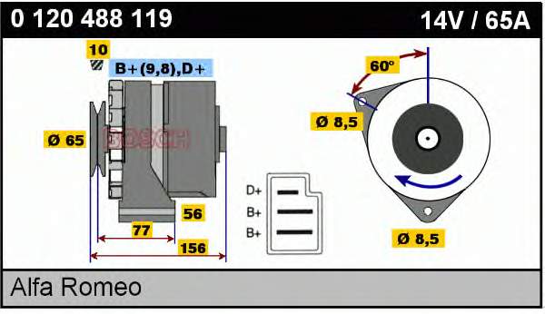 0120488119 Bosch alternador