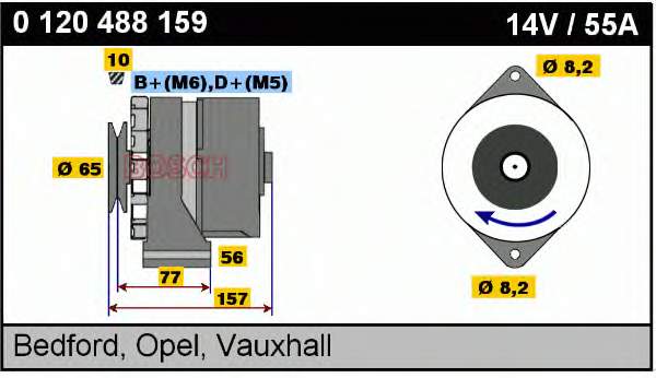 Alternador del motor Opel 0120488158159 precio, desde 71,30 EUR