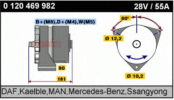 294813 DAF alternador