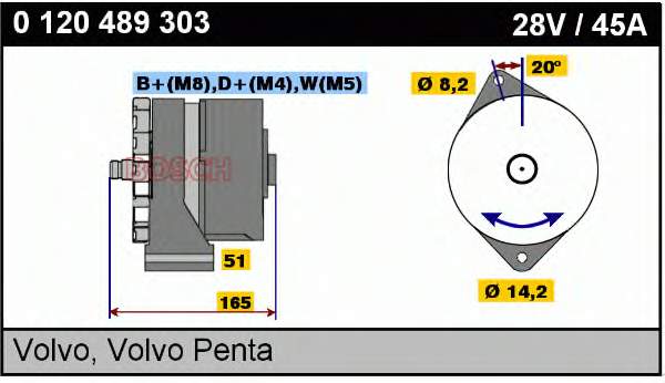 0120489303 Bosch alternador