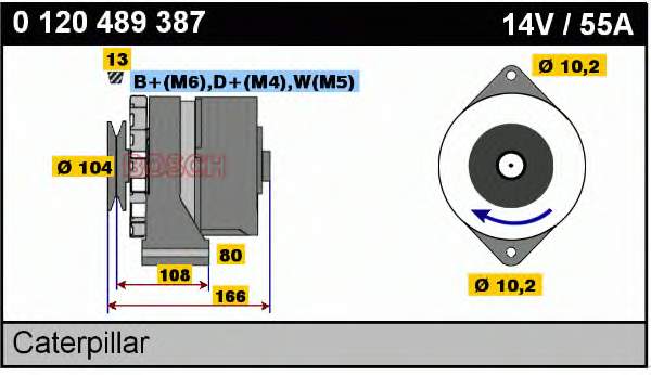 0120489387 Bosch alternador