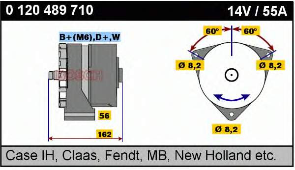 0120489710 Bosch alternador