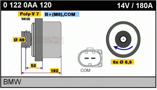 01220AA120 Bosch alternador