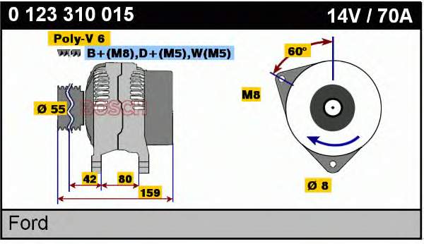 1406070 Ford Alternador de coche