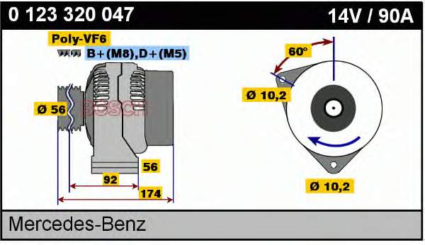 Alternador CA1090IR Mercedes