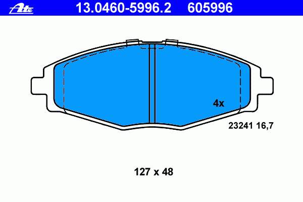Pastilla de freno ATE 13046059962