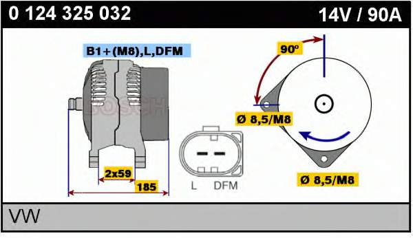 0124325032 Bosch alternador