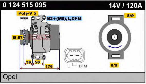 0124515095 Bosch alternador